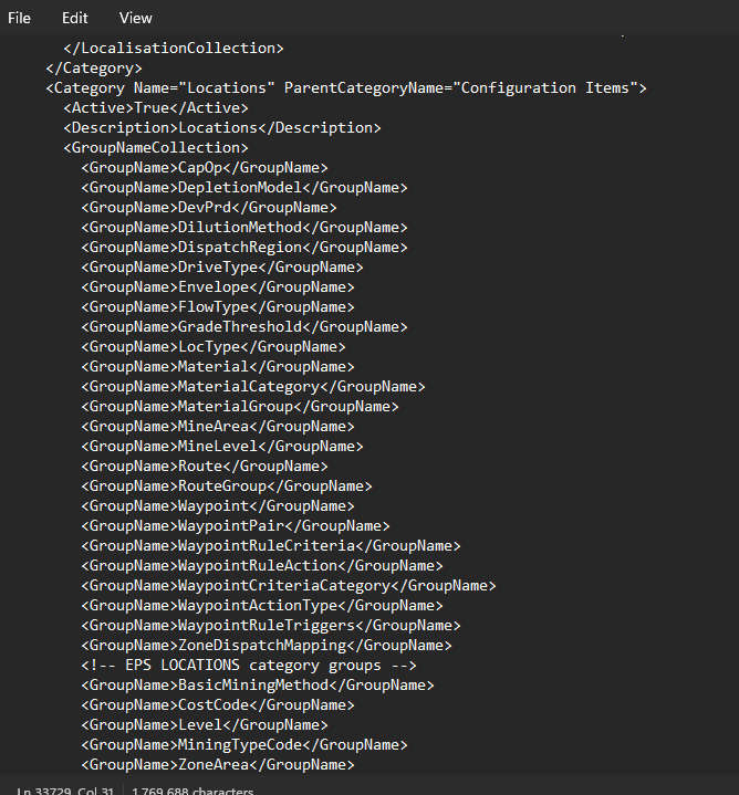 Create a custom attribute in Reference Edit – Micromine Pitram